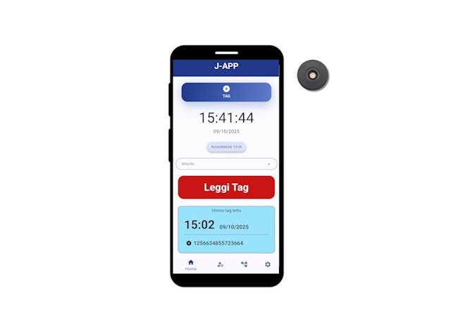 J-APP NFC App Avanzata per Rilevazione Presenze del Personale Fuori Sede con Tag NFCEN